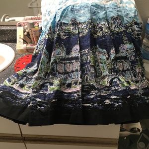 City print midi skirt
